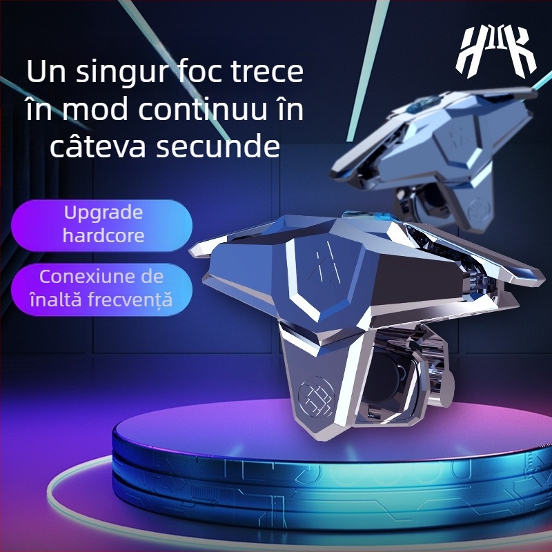 Controller JS66 cu buton puls pentru PUBG Mobile, Naraka Bladepoint și CrossFire — interfață USB, conectivitate wireless, ABS carcasă, fără vibrații, compatibil cu iOS și Android