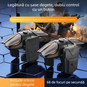 Magic Duck js-61 controller de joc fără fir, impuls pentru șase degete, interfață USB-C, aliaj ABS+ zinc, greutate 0,1 kg