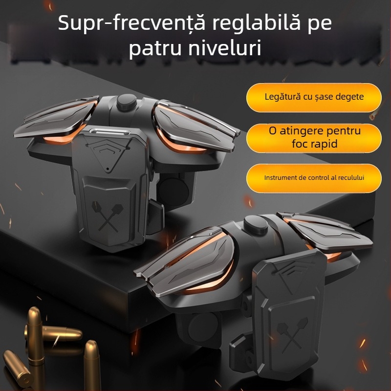 Magic Duck js-61 controller de joc fără fir, impuls pentru șase degete, interfață USB-C, aliaj ABS+ zinc, greutate 0,1 kg