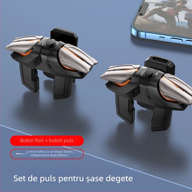 Magic Duck js-61 controller de joc fără fir, impuls pentru șase degete, interfață USB-C, aliaj ABS+ zinc, greutate 0,1 kg