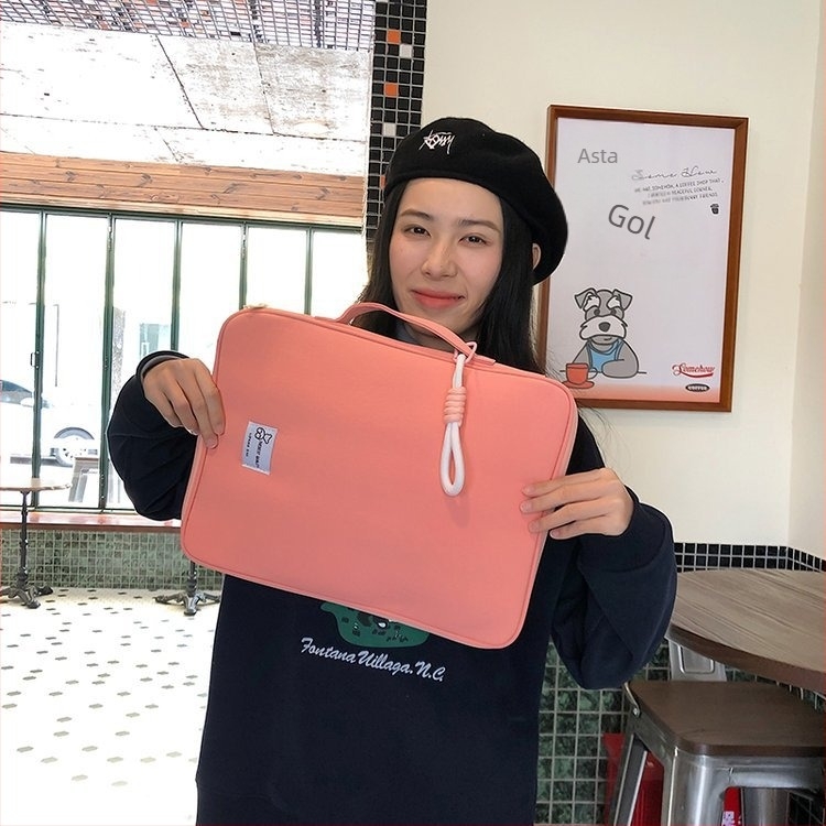 Carcasă de protecție pentru iPad Pro cu buzunar interior, design drăguț de desene animate, material din bumbac și in, Vara 2024, Unisex