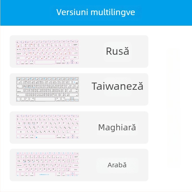 Tastatură cu membrană — 66 taste, Bluetooth, iluminare, material din silicon (66 taste; Bluetooth; iluminare; material silicon)