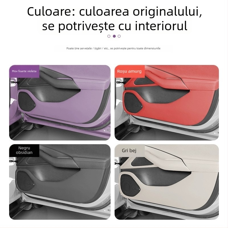 Xiaomi SU7 Padă de ușă anti-șoc — Piele Nappa cu burete 3D, rezistent la uzură și zgârieturi, set din 7 plăci de protecție pentru mașină