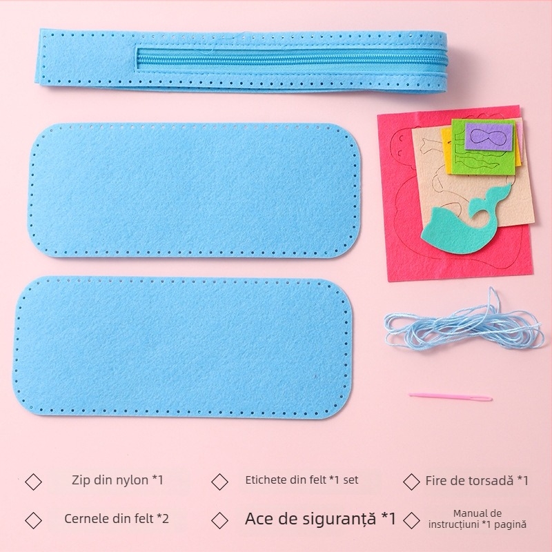 Penar handmade cu design cartoon pentru copii în grădiniță, set DIY cusut, material textil, potrivit pentru copii 4–6 ani