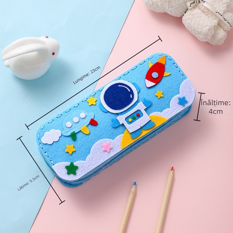 Penar handmade cu design cartoon pentru copii în grădiniță, set DIY cusut, material textil, potrivit pentru copii 4–6 ani