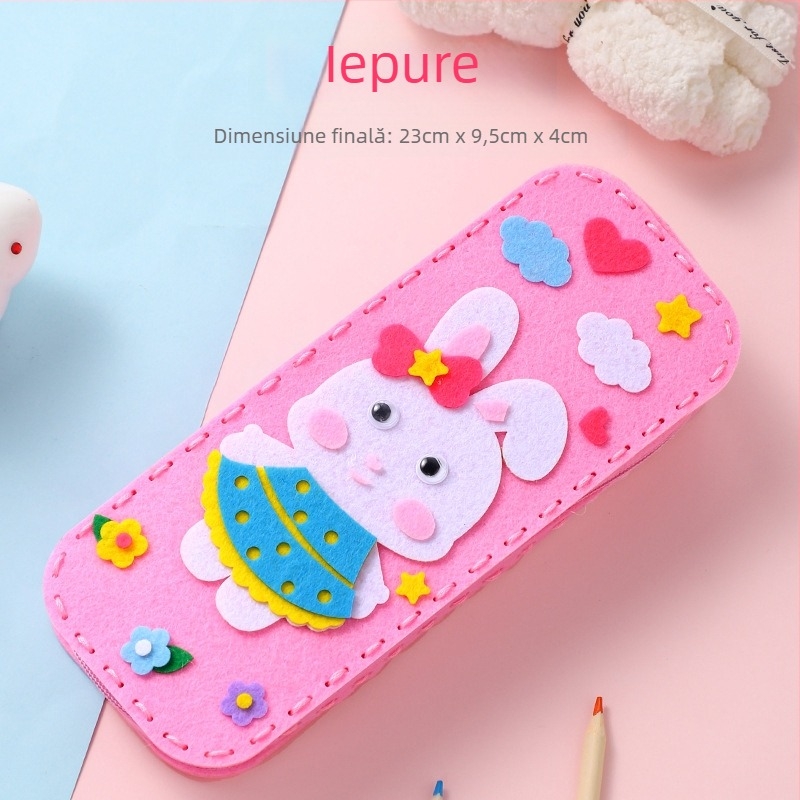 Penar handmade cu design cartoon pentru copii în grădiniță, set DIY cusut, material textil, potrivit pentru copii 4–6 ani