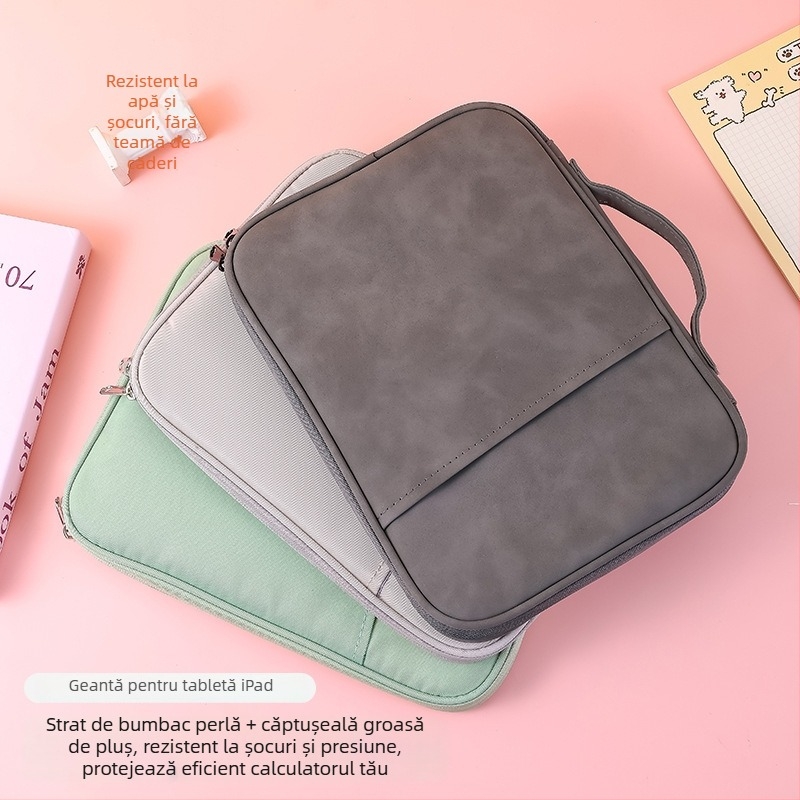 Geantă din nylon pentru iPad/tabletă — impermeabilă, ultraușoară, rezistentă la uzură, căptușală din poliester, unisex, stil urban minimalist