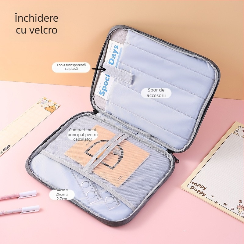 Geantă din nylon pentru iPad/tabletă — impermeabilă, ultraușoară, rezistentă la uzură, căptușală din poliester, unisex, stil urban minimalist