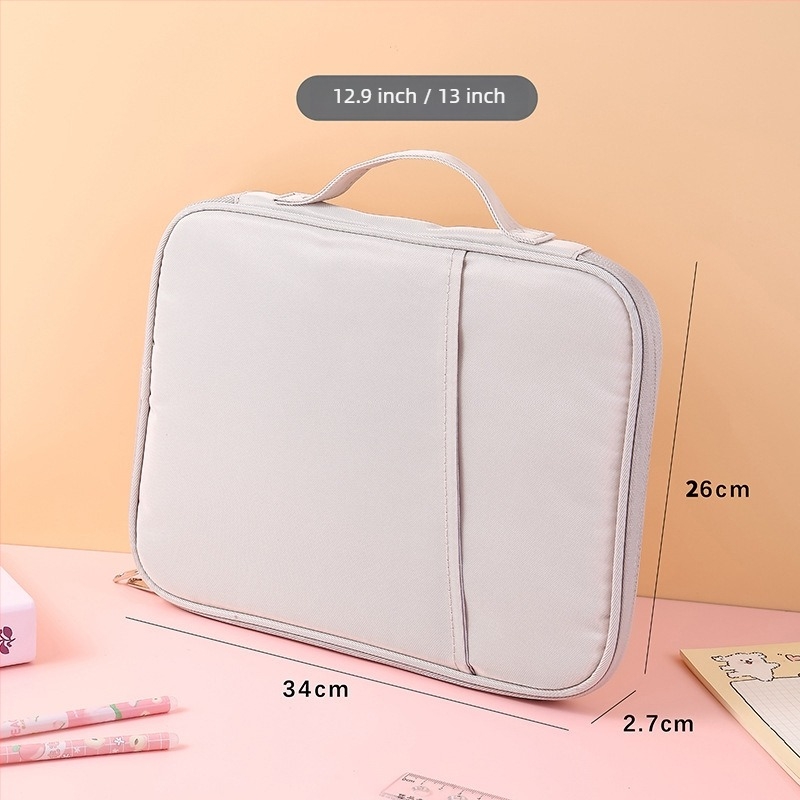 Geantă din nylon pentru iPad/tabletă — impermeabilă, ultraușoară, rezistentă la uzură, căptușală din poliester, unisex, stil urban minimalist