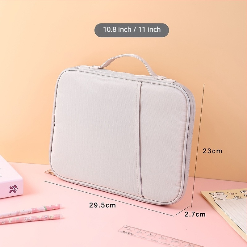 Geantă din nylon pentru iPad/tabletă — impermeabilă, ultraușoară, rezistentă la uzură, căptușală din poliester, unisex, stil urban minimalist