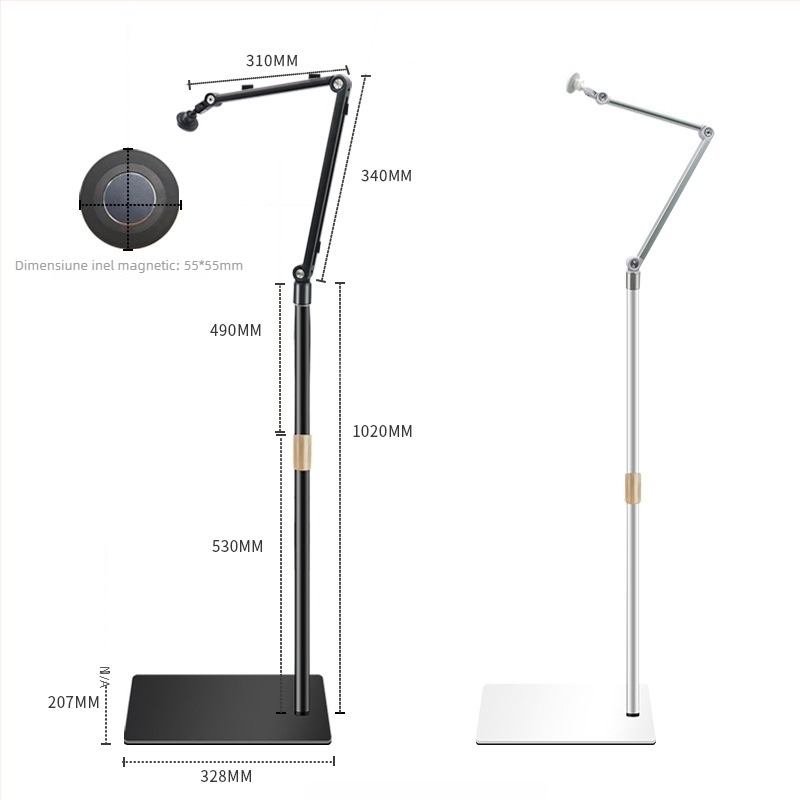 Suport de masă magnetic, rotire la 360°, aderență magnetică puternică, model Bx-c07, greutate 0.75 kg