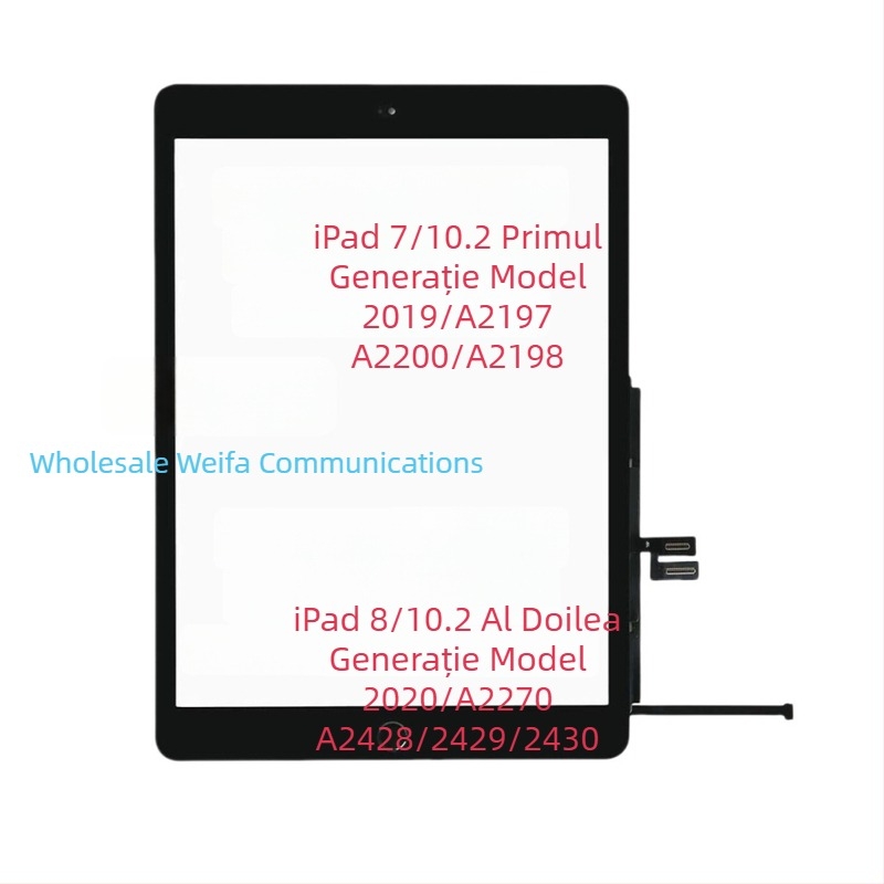 Panou tactil de înlocuire pentru iPad 7–10 generații (2018), compatibil cu primele trei generații