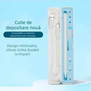 Apple Pencil Storage Box – husă din silicon, compatibilă cu Apple Pencil generația 1 și 2, accesorii pentru capacitive pen, stylus (Model: Apple Pen Box)