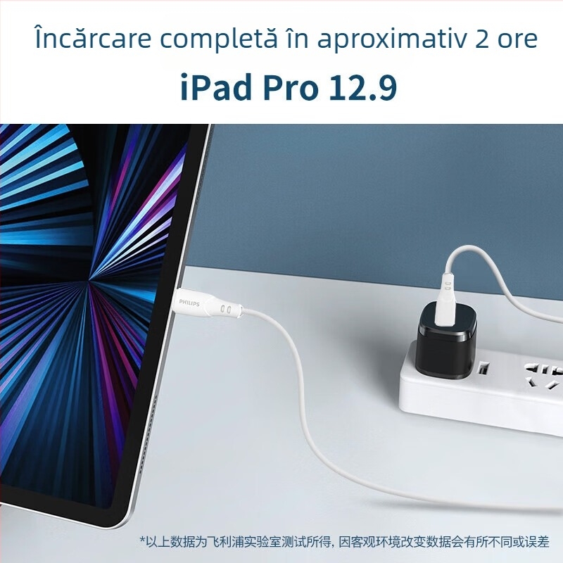Cablu Philips USB-C pentru încărcare rapidă și transfer de date, PD 100W, lungime 1–2 m
