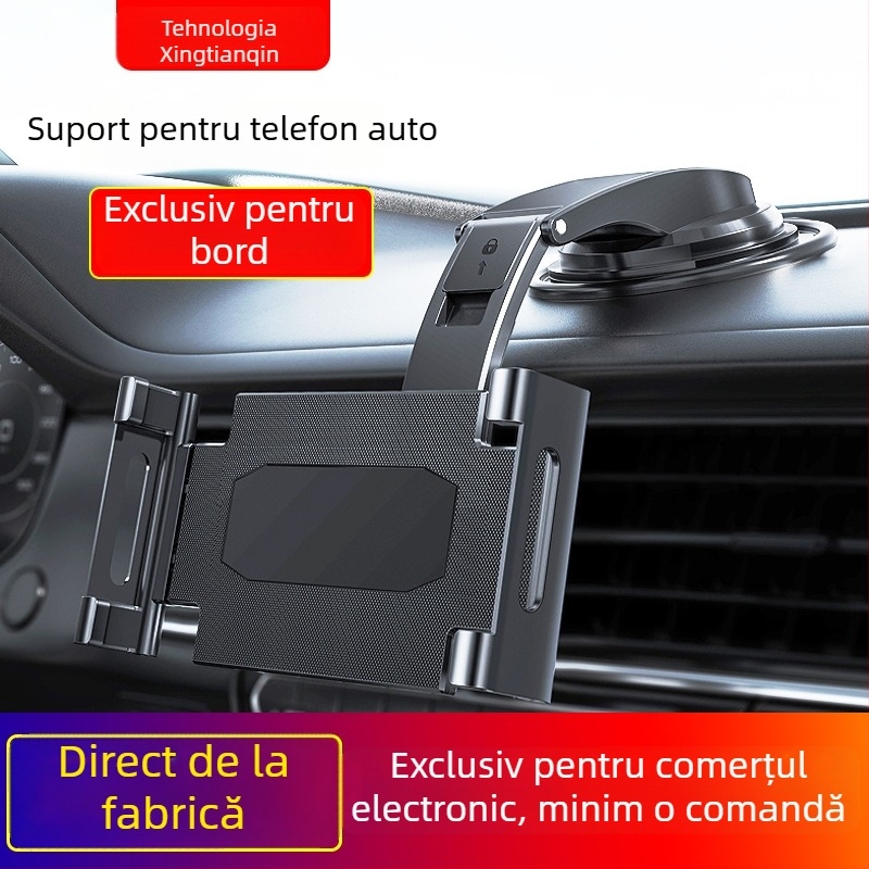 Suport pentru tabletă auto cu ventuză — DOGAIN CP01, design pliabil, compatibil cu seria iPad