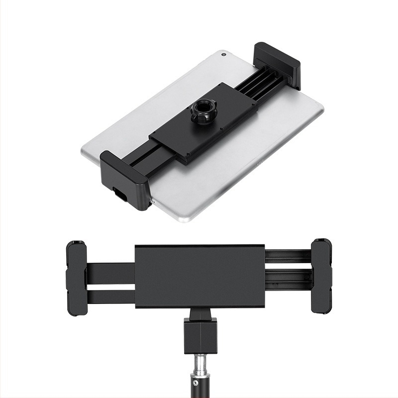 Suport pentru tabletă cu clemă din placă groasă – grosimea clemei 27 mm, articulație cu bilă de 17 mm, greutate 144 g