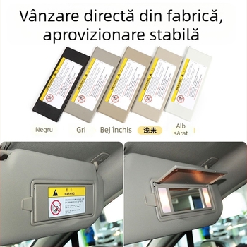 Oukachi oglindă cosmetică pentru capacul de parasol – montare Snap-on, compatibil cu Peugeot 4008/5008/508L/308S și Citroën Tianyi C5