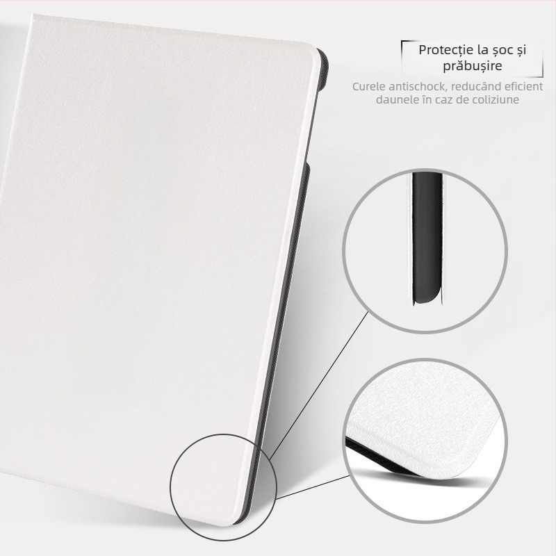 Carcasă DIY de protecție pentru iPad pentru tablete Apple – textură mătase din piele artificială, rezistență la șocuri, suport, disipare a căldurii, modul de somn