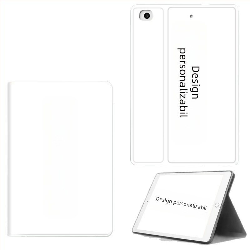 Carcasă DIY de protecție pentru iPad pentru tablete Apple – textură mătase din piele artificială, rezistență la șocuri, suport, disipare a căldurii, modul de somn