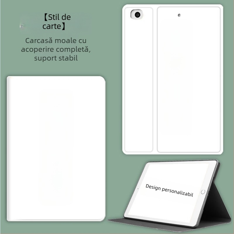 Carcasă DIY de protecție pentru iPad pentru tablete Apple – textură mătase din piele artificială, rezistență la șocuri, suport, disipare a căldurii, modul de somn