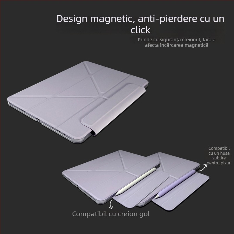 Carcasă cu clip magnetic pentru Apple iPad 11 inch Air 7, husă subțire 10.9 inch, anti-îndoire