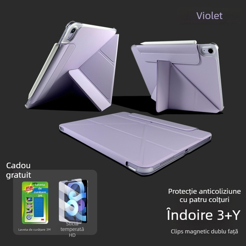Carcasă cu clip magnetic pentru Apple iPad 11 inch Air 7, husă subțire 10.9 inch, anti-îndoire