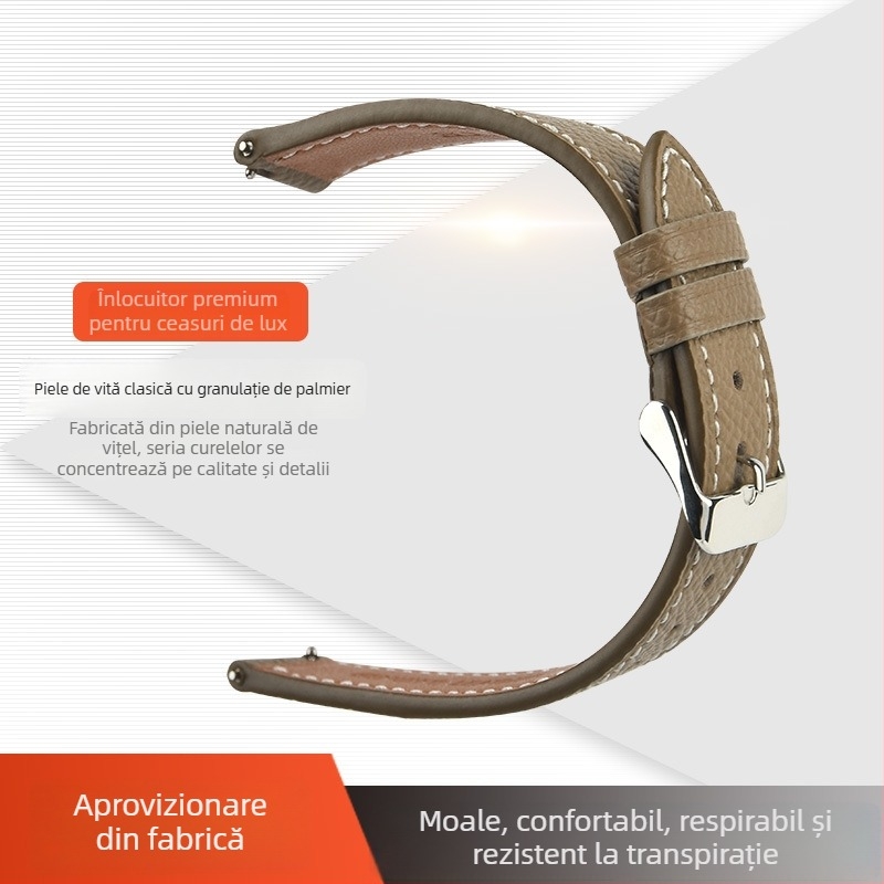 Brățară din piele pentru Huawei Watch GT2/GT3 Pro, 42 mm, model feminin, cu două fețe