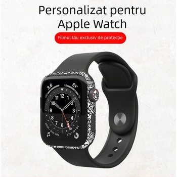 Film protector cu acoperire totală pentru Apple Watch iWatch – PVC film de spate, etichetă de cadru, compatibil cu Seriile 3/SE/4/5