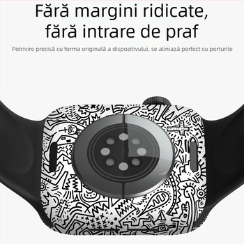 Film protector cu acoperire totală pentru Apple Watch iWatch – PVC film de spate, etichetă de cadru, compatibil cu Seriile 3/SE/4/5