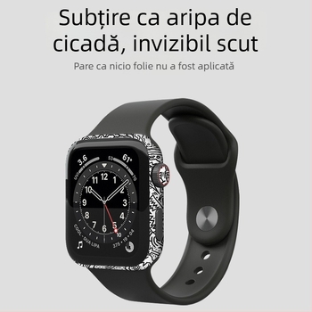 Film protector cu acoperire totală pentru Apple Watch iWatch – PVC film de spate, etichetă de cadru, compatibil cu Seriile 3/SE/4/5