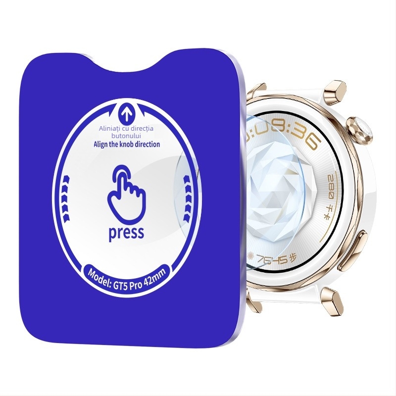 Folie de protecție din safir pentru Huawei Watch GT5/GT6 Pro, protecție a ecranului complet