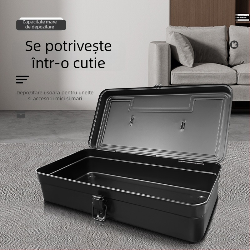 Klip Cutie metalică pentru unelte, seria T-360A, tip portabil cu un singur strat, cutie de unelte multifuncțională pentru casă și mașină