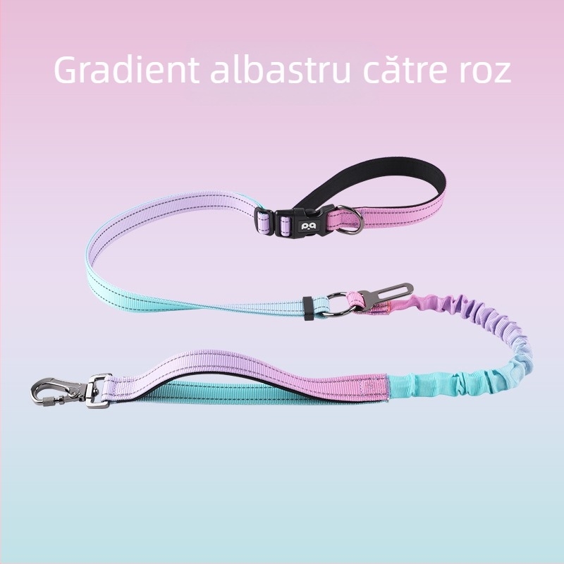 Fiber Pet leseu pentru câini din poliester cu curea de talie – mâini libere, curea de tracțiune, pachet 100