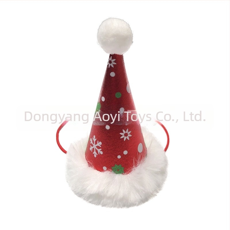 Set de accesorii de Crăciun pentru animale – pălărie de Crăciun pentru pisici și câini, eșarfă triunghiulară, papion, bavă de saliva (Pattern: Plaid; Material: Polyester; Împletire: Twill; Prelucrare: Jacquard; Sezon: Winter)