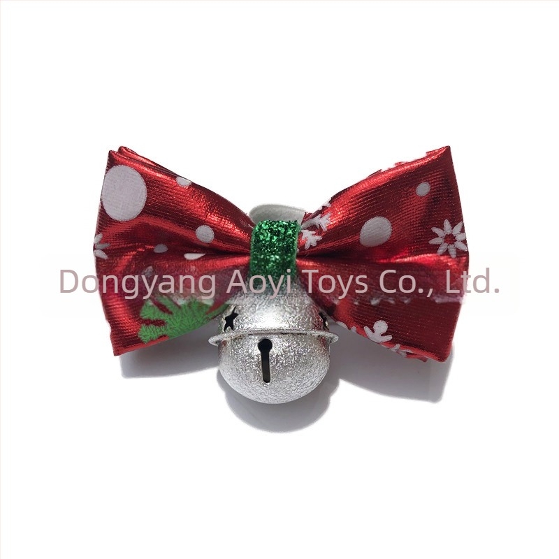 Set de accesorii de Crăciun pentru animale – pălărie de Crăciun pentru pisici și câini, eșarfă triunghiulară, papion, bavă de saliva (Pattern: Plaid; Material: Polyester; Împletire: Twill; Prelucrare: Jacquard; Sezon: Winter)