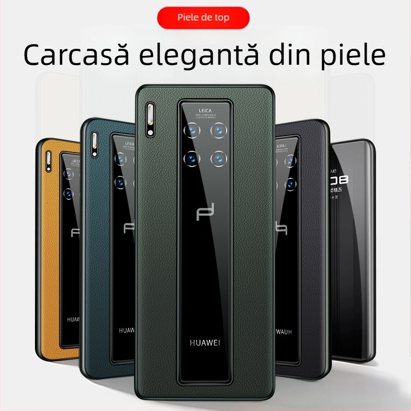 Carcasă Huawei Mate 30 RS Porsche din piele de vițel, acoperire completă, protecție împotriva căderilor