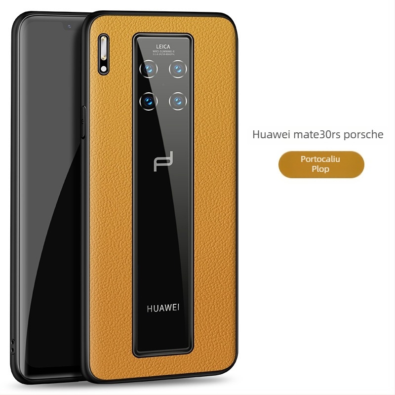Carcasă Huawei Mate 30 RS Porsche din piele de vițel, acoperire completă, protecție împotriva căderilor