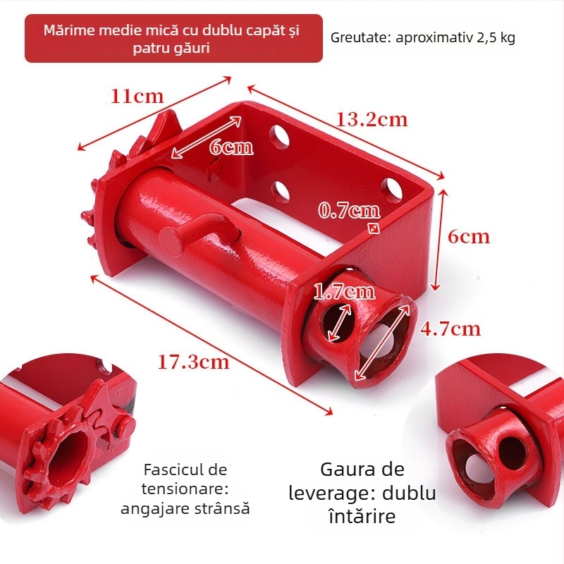 Întinzător de cablu pentru camion, dinți dens, mecanism de blocare cu ratchet, oțel de înalt carbon, model 1-2