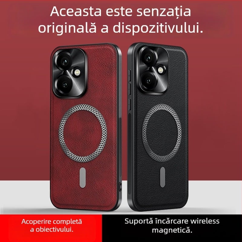 Carcasă HONOR 400Pro – textură piele, din PC, anti-cădere, Youke