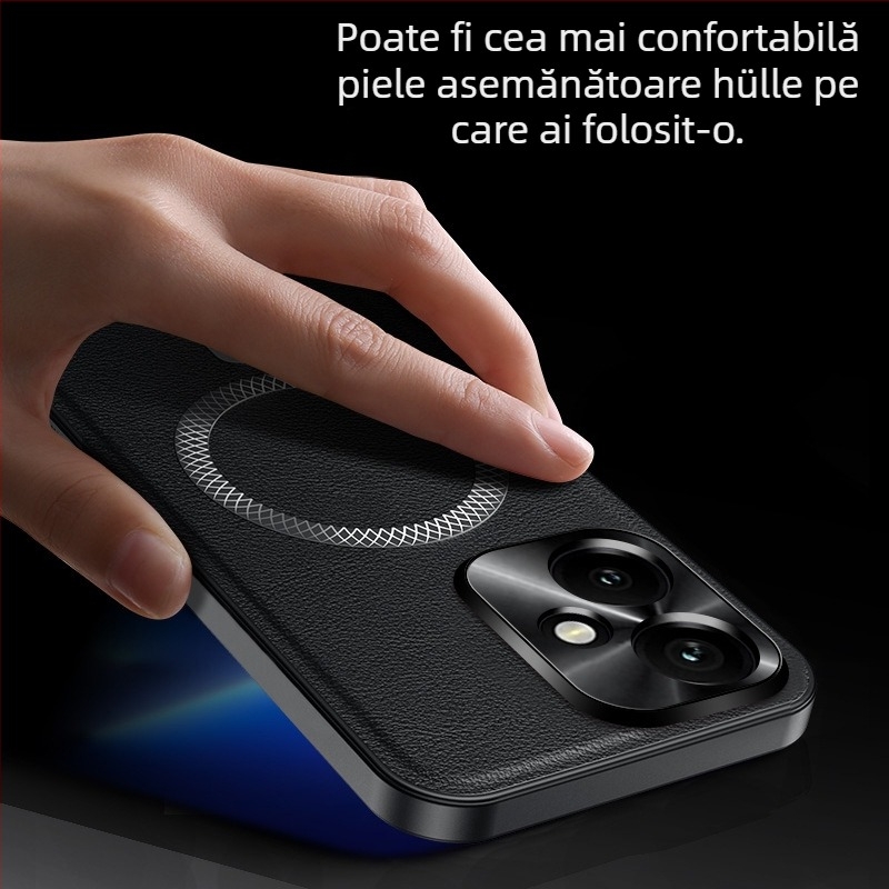 Carcasă HONOR 400Pro – textură piele, din PC, anti-cădere, Youke