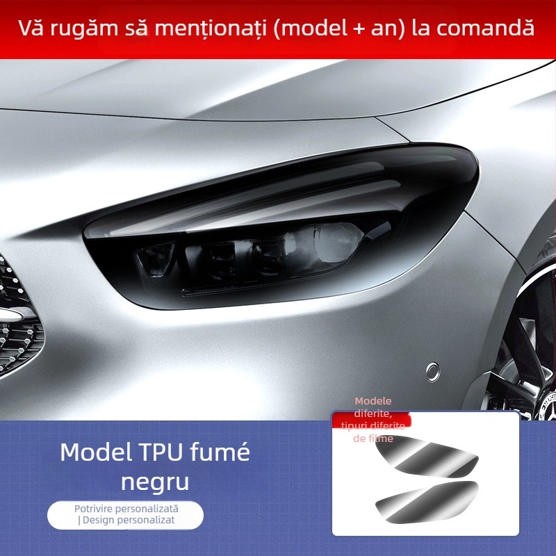 Film TPU pentru faruri Mercedes-Benz, anti-zgârieturi, reparație a zgârieturilor, control al luminii, folie de protecție