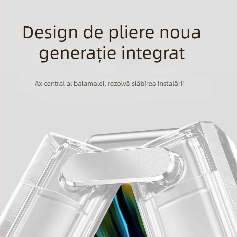 Carcasă din silicon dintr-o bucată pentru Huawei Pocket 2/S, compatibilă cu ecranul pliabil și protecția de ecran inclusă — Transparent, protecție anti-cădere completă, disipare a căldurii