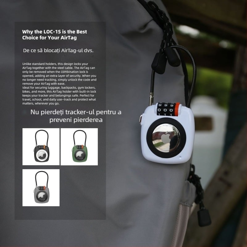 Carcasă de protecție Apple AirTag – carcasă dură din aliaj de zinc, anti-pierdere, protecție cu parolă
