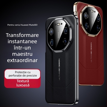 Carcasă pentru Huawei Mate80Pro din piele sintetică cu electroplating, anti-derapaj și protecție anti-cadere; stil: spate, etnic, retro și chinezesc