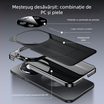 Carcasă pentru Huawei Mate80Pro din piele sintetică cu electroplating, anti-derapaj și protecție anti-cadere; stil: spate, etnic, retro și chinezesc