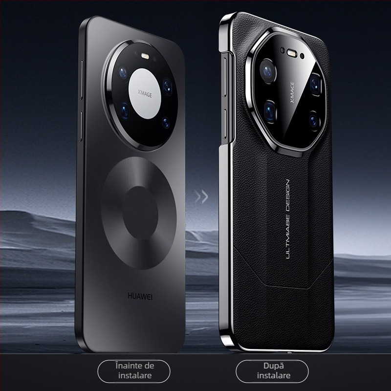 Carcasă pentru Huawei Mate80Pro din piele sintetică cu electroplating, anti-derapaj și protecție anti-cadere; stil: spate, etnic, retro și chinezesc