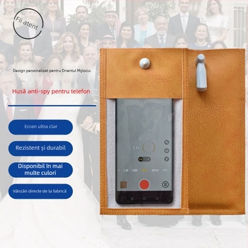 Geantă pentru telefon cu protecție anti-cameră, design dreptunghiular, PVC+PU, unisex, pentru nunți
