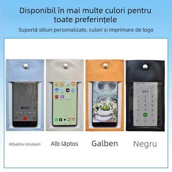 Geantă pentru telefon cu protecție anti-cameră, design dreptunghiular, PVC+PU, unisex, pentru nunți