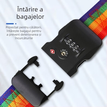 Curea pentru bagaje, polipropilenă, 50 mm lățime, 200 cm lungime, set de 5