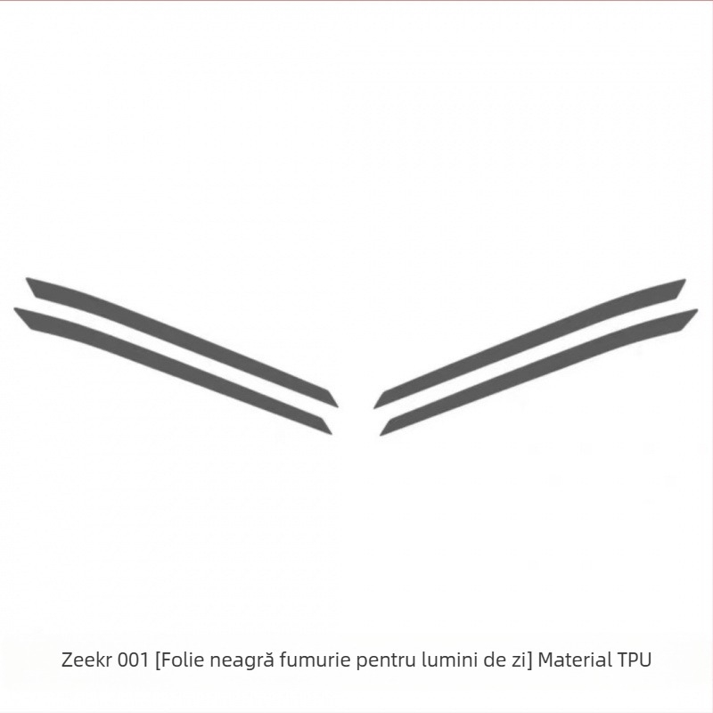 Film TPU pentru faruri și stopuri Zeekr 001 (2021–2024), negru fum, protecție antiuzură și zgârieturi, protecție pentru luminile de zi